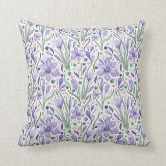 Schönes Safran - Lavendel Velvet, grüne Metallics Kissen