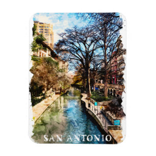 Schönes San Antonio Texas Vintage City Magnet