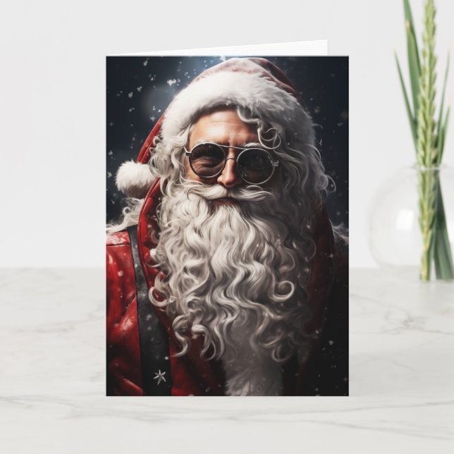 Schönes Santa Portrait Karte (Vorderseite)
