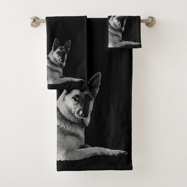 Schönes Schäferhund-Foto Badhandtuch Set (Insitu)