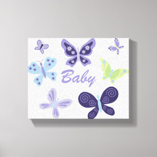 Schönes Schmetterlinge-Kinderzimmer (10"x8") Leinwanddruck