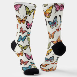 Schönes Schmetterlingsmuster Socken