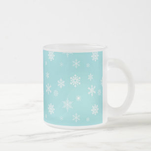 Schönes Schneeflockenmuster Mattglastasse