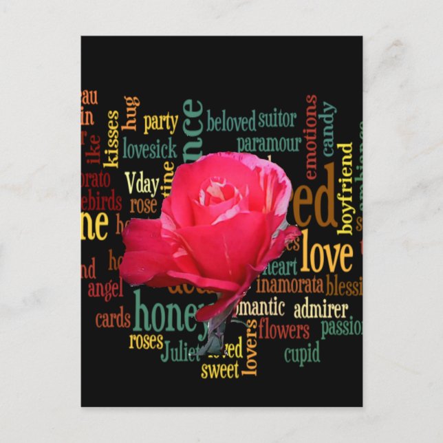 Schönes, schönes, glückliches Valentiner Design Feiertagspostkarte (Vorderseite)