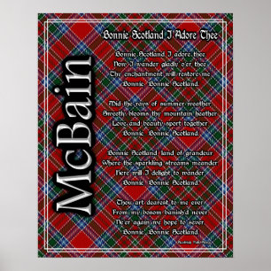 Schönes Schottland, ich bete dich an Clan McBain T Poster