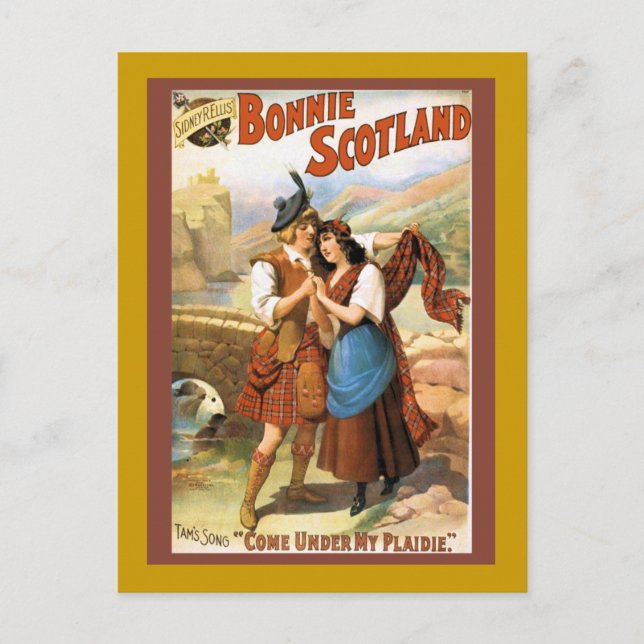 Schönes Schottland Postkarte (Vorderseite)