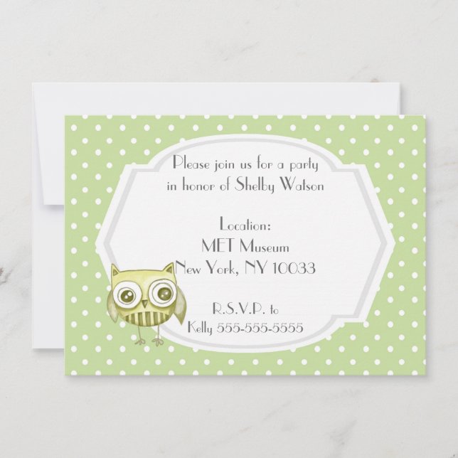 Schönes Schüssel mit Pastel Polka Dots Custom Aqua Einladung (Vorderseite)