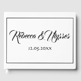 Schönes Schwarz und Weiß Gästebuch