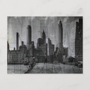 Schönes Schwarz-Weiß-Foto Vintage NYC Postkarte