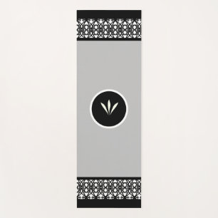 Schönes Schwarz-Weiß-Muster Yogamatte