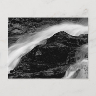 Schönes Schwarz-Weiß-Wasserfall Landschaft Foto Postkarte