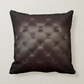 Schönes Schwarzes Leder Textur Kissen