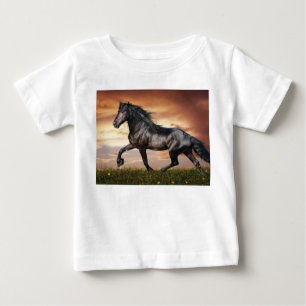 Schönes Schwarzes Pferd Baby T-shirt