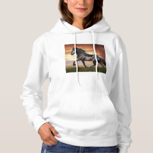 Schönes Schwarzes Pferd Hoodie