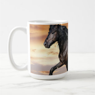 Schönes Schwarzes Pferd Kaffeetasse