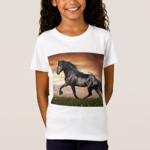 Schönes Schwarzes Pferd T-Shirt