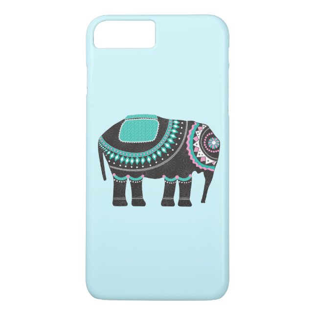 Schönes Schwarzes Verziertes Elefant, Cool, einzig Case-Mate iPhone Hülle (Rückseite)