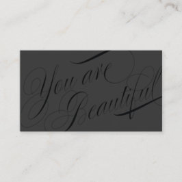 Schönes Script Schwarzes Haar und Schönheitssalon Visitenkarte