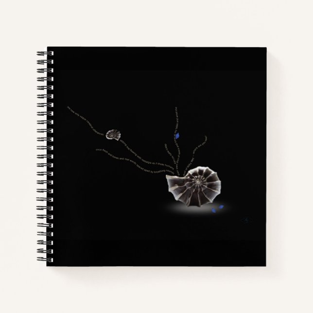 Schönes Seashell-Gedicht über die Gedichte der "Lo Notizbuch (Vorderseite)