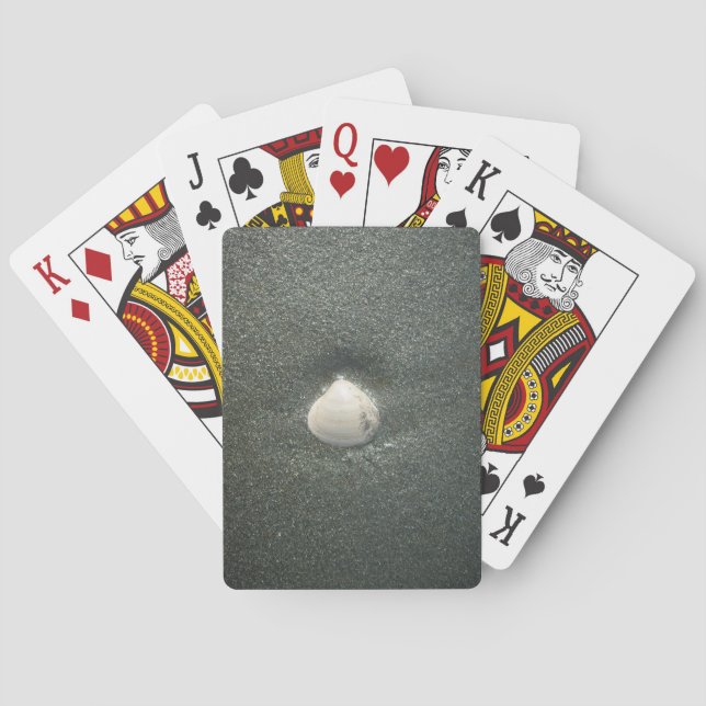 Schönes Seashell im Sand: Ein Salty Souvenir Spielkarten (Rückseite)