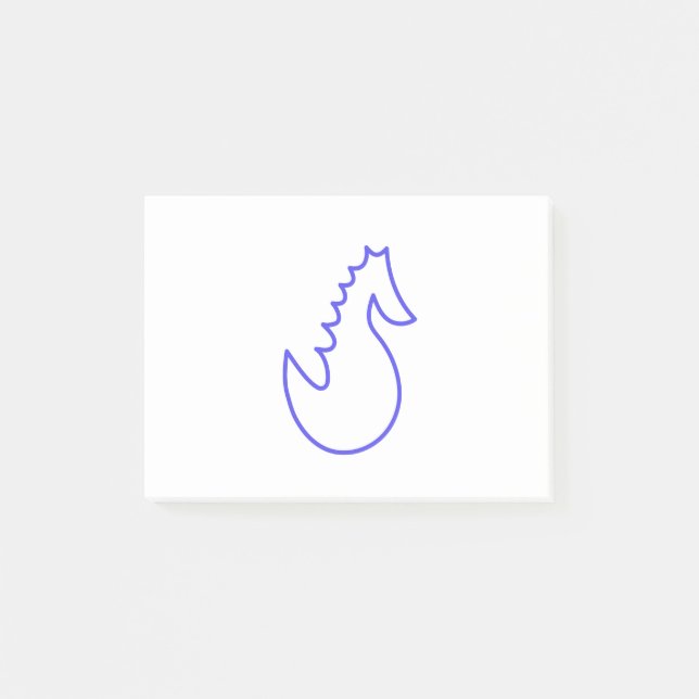 Schönes Seepferd Post-it Klebezettel (Vorderseite)