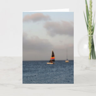 Schönes Segelboot Fotografie Karte