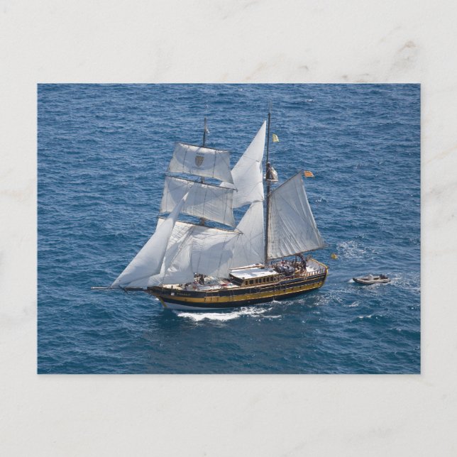 Schönes Segelboot Postkarte (Vorderseite)