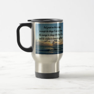 SCHÖNES SERENITY PRAYER OCEE FOTO REISEBECHER