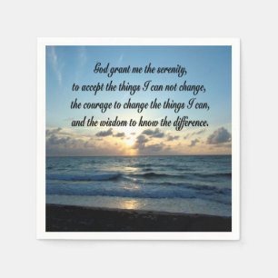 SCHÖNES SERENITY PRAYER OCEE FOTO SERVIETTE