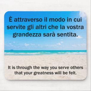 Schönes Servieren Andere Sprichwort auf Italienisc Mousepad