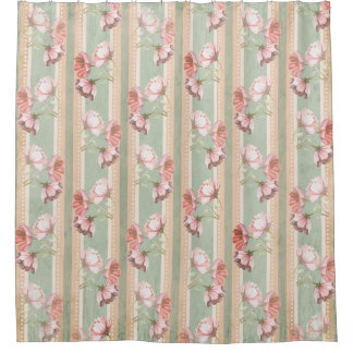 Schönes Shabby Chic-Land Duschvorhang