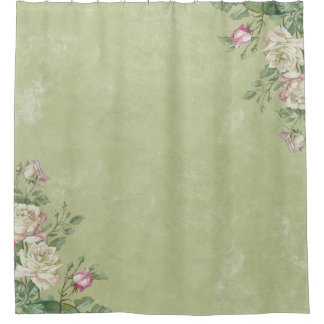 Schönes Shabby Chic-Land Duschvorhang