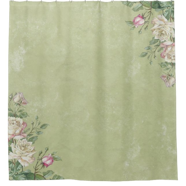 Schönes Shabby Chic-Land Duschvorhang (Vorderseite)
