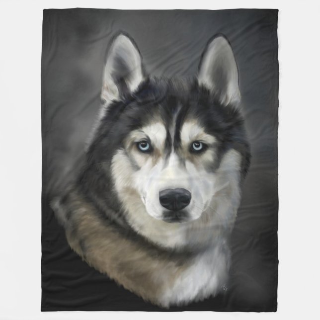 Schönes sibirisches Husky Fleece Blanket (Vorderseite)