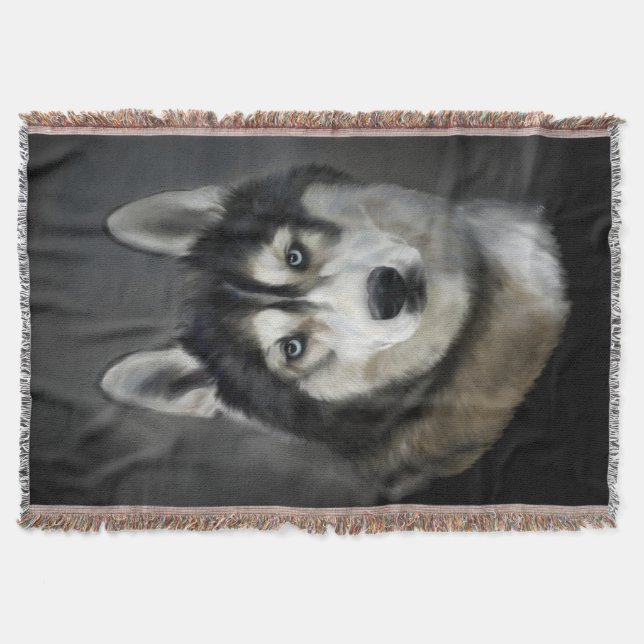 Schönes sibirisches Husky Throw Blanket Decke (Vorderseite)