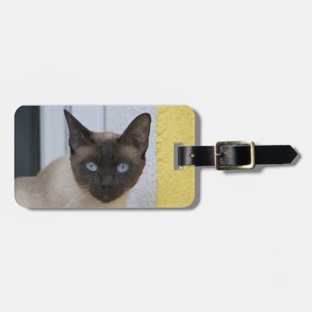 Schönes Siegel Point Siamese Katze Gepäckanhänger (Vorderseite horizontal)