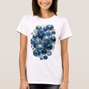 Schönes silbernes BLAUE STERNE Custom-T-Shirt T-Shirt