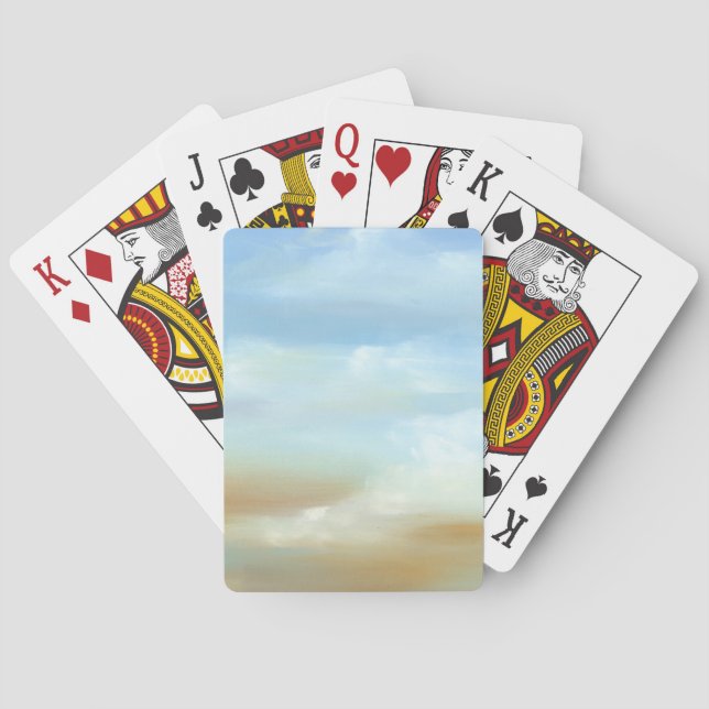 Schönes Skyscape mit flaumigen Wolken Spielkarten (Rückseite)