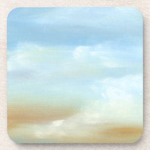 Schönes Skyscape mit flaumigen Wolken Untersetzer
