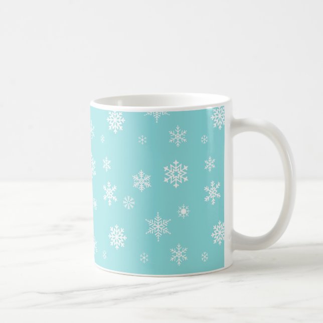 Schönes Snowflake-Muster Kaffeetasse (Rechts)
