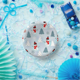 Schönes Snowman Weihnachtsbaum Weihnachtsbaum Part Pappteller