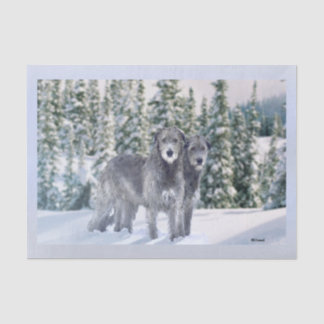Schönes Snowy Irish Wolfhound Scene Tissue Paper Seidenpapier