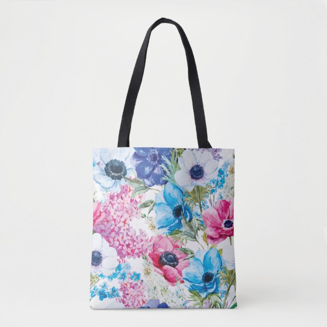 Schönes Sommerblumenmuster | Tragetasche Tasche (Vorderseite)