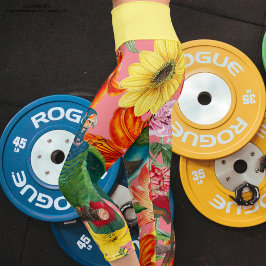 Schönes Sommermuster von Blume und Vögeln Capri Leggings