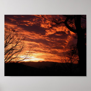 Schönes Sonnenaufgang-Landschafts-Plakat Poster