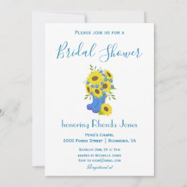 Schönes Sonnenblumen-Brautparty Einladung