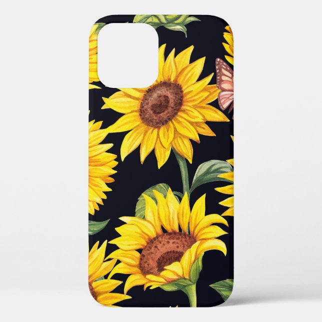 Schönes Sonnenblumenmuster Case-Mate iPhone Hülle (Rückseite)