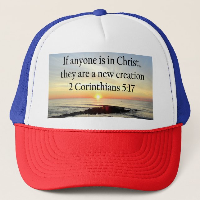 SCHÖNES SONNENHAUS 2 KORINTHIANER 5:17 DESIGN TRUCKERKAPPE (Vorderseite)