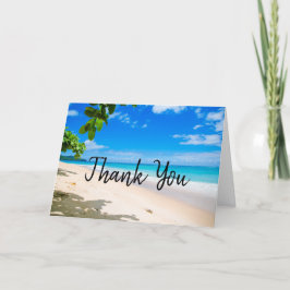 Schönes Sonnenstrand Foto Vielen Dank Dankeskarte