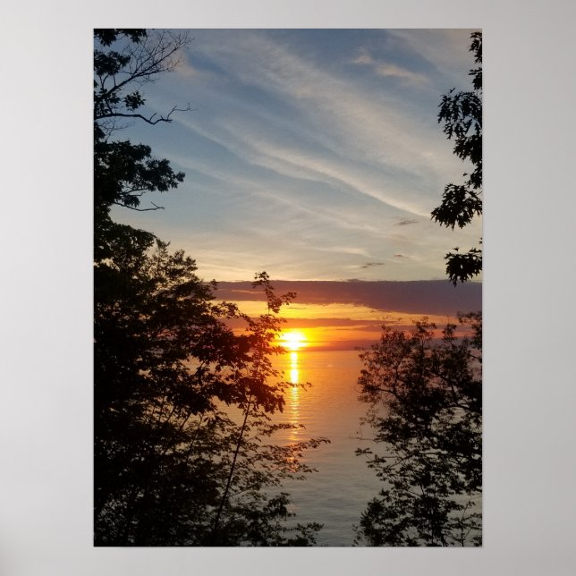 Schönes Sonnenuntergang-Foto Poster (Vorne)